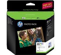 HP 02 PHOTO VALUE PACK,10X15,120 SHEETS AP