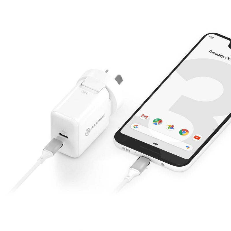 ALOGIC USB-C Wall Charger 18W with Power Delivery - WHITE - MOQ:2