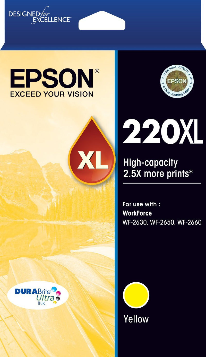 220XL High Capacity DURABrite Ultra Yellow ink(Epson WorkForce WF-2630, WF-2650, WF-2660)