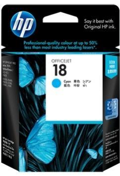 HP NO 18 CYAN INK CARTRIDGE