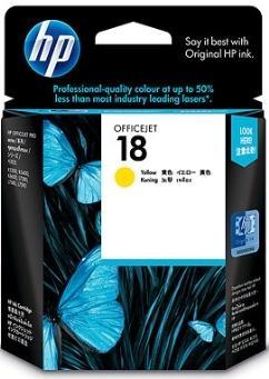 HP NO 18 YELLOW INK CARTRIDGE