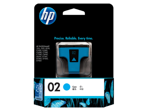 HP 02 AP CYAN INK CARTRIDGE