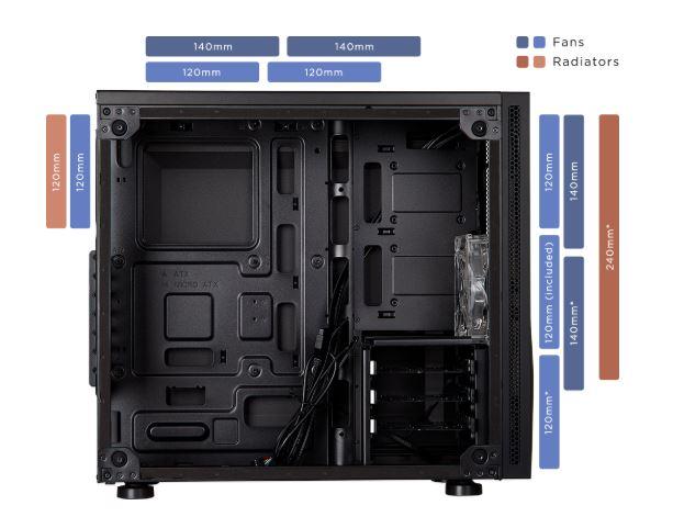 CORSAIR Carbide Series SPEC-05 Mid-Tower Gaming Case, Black