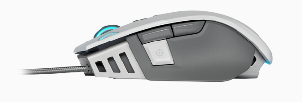 CORSAIR M65 RGB ELITE Tunable FPS Gaming Mouse, White, Backlit RGB LED, 18000 DPI, Optical
