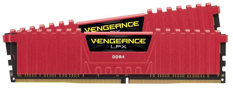 CORSAIR Vengeance LPX 16GB (2x8GB) DDR4 DRAM DIMM 2400MHz Unbuffered 16-16-16-39 Red Heat spreader 1.20V XMP 2.0