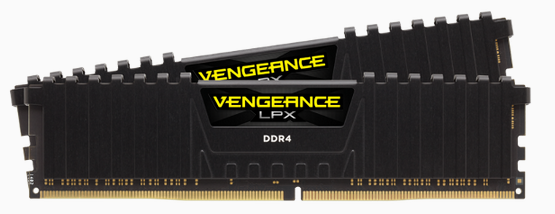 CORSAIR Vengeance LPX DDR4, 3000MHz 16GB 2 x 288 DIMM, Unbuffered, 16-20-20-38, Black Heat spreader, 1.35V, XMP 2.0, Supports 6th Intel Core i5/i7