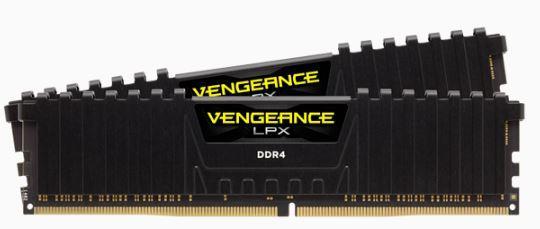 CORSAIR Vengeance LPX DDR4, 3200MHz 16GB 2 x 288 DIMM, Unbuffered, 16-20-20-38, Black Heat spreader, 1.35V, XMP 2.0