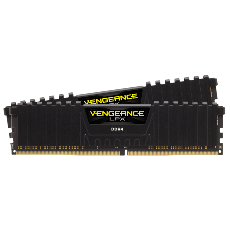 CORSAIR Vengeance LPX DDR4, 3200MHz 64GB 2x32GB DIMM, Unbuffered, 16-20-20-38, XMP 2.0, Black Heatspreader, Black PCB, 1.35V