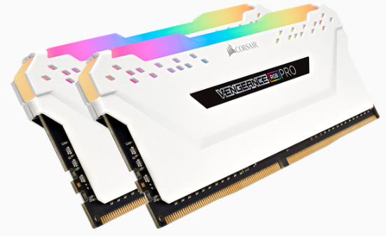 CORSAIR Vengeance RGB PRO DDR4, 3000MHz 16GB 2 x 288 DIMM, Unbuffered, 15-17-17-35, White Heat spreader,RGB LED, 1.35V, XMP 2.0