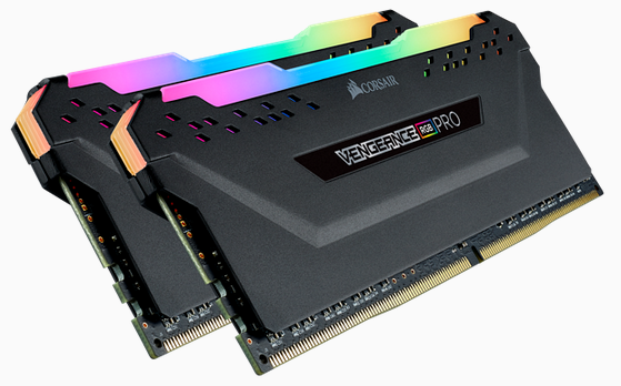 CORSAIR Vengeance RGB PRO  DDR4, 3600MHz 16GB 2x 288 DIMM, Unbuffered, 18-22-22-42, black Heat spreader,1.35V, XMP 2.0,for AMD Ryzen
