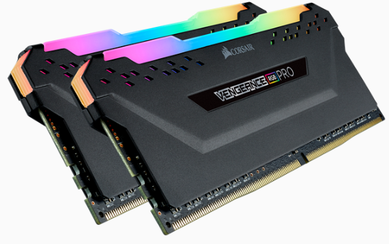 Corsair Vengeance RGB PRO DDR4, 3000MHz 32GB 2 x 288 DIMM, Unbuffered, 15-17-17-35, black Heat spreader,RGB LED, 1.35V, XMP 2.0