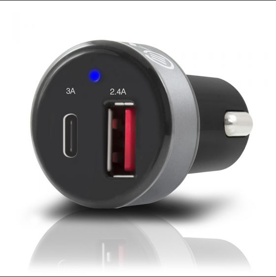 ALOGIC 2 Port USB-C Car Charger 5V/3A+2.4A - with Smart Charge Technology - Prime Series - MOQ:3