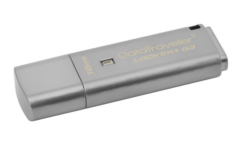 Kingston DataTraveler Locker+ G3 16GB Hardware Encrypted USB Drive