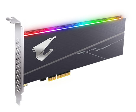 Gigabyte AORUS RGB AIC NVME SSD 1TB - PCIE 3.0 X 4, NVMe 1.3,Sequential Read Speed : up to 3480 MB/s, Sequential Write speed : up to 3080 MB/s, 5yrs