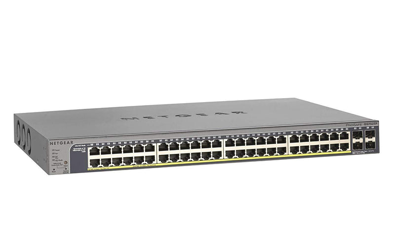 NETGEAR 48-Port 380W Gigabit PoE+ Ethernet Smart Managed Pro Switch with 4 SFP Ports (GS752TPv2)