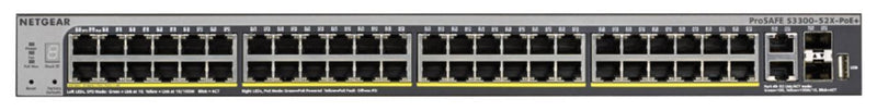 NETGEAR S3300-28X-PoE+ - ProSAFE 24-port PoE+ Gigabit Stackable Smart Switch, 4x10G ports (2x RJ45 + 2x SFP+)
