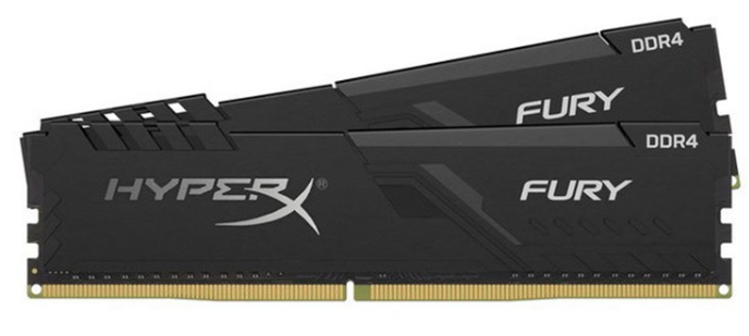 16GB 2666MHz DDR4 CL16 DIMM (Kit of 2) 1Rx8 HyperX FURY Black