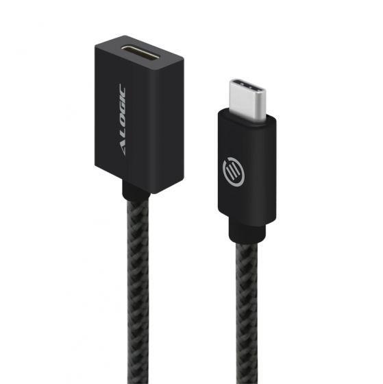 ALOGIC 1m USB 3.1 (Gen 2) USB-C to USB-C Extension Cable - Male to Female - Black - Prime Series - MOQ:3