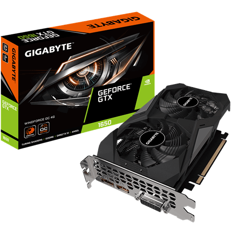 GIGABYTE NVIDIA GeForce GTX 1650 D6 WINDFORCE OC 4G