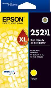 252XL High Capacity DURABrite Ultra Yellow ink - WF-3620, WF-3640, WF-7610, WF-7620, WF-7725