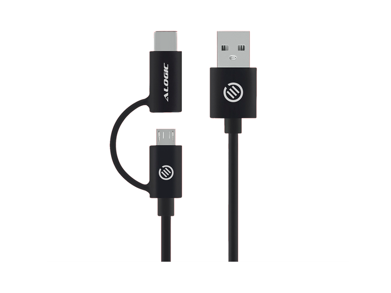 ALOGIC 1m USB 2.0 USB-A to USB-C & Micro USB-B Combo Cable for Charge & Sync - Male to Male - MOQ:3