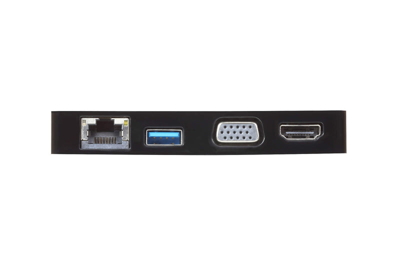 USB-C Single-View Multiport Mini Dock. HDMI/VGA, Single View:3840*2160@30, 1x USB3.1, 1 x Gigabite LAN - [ OLD SKU: UH3232 ]